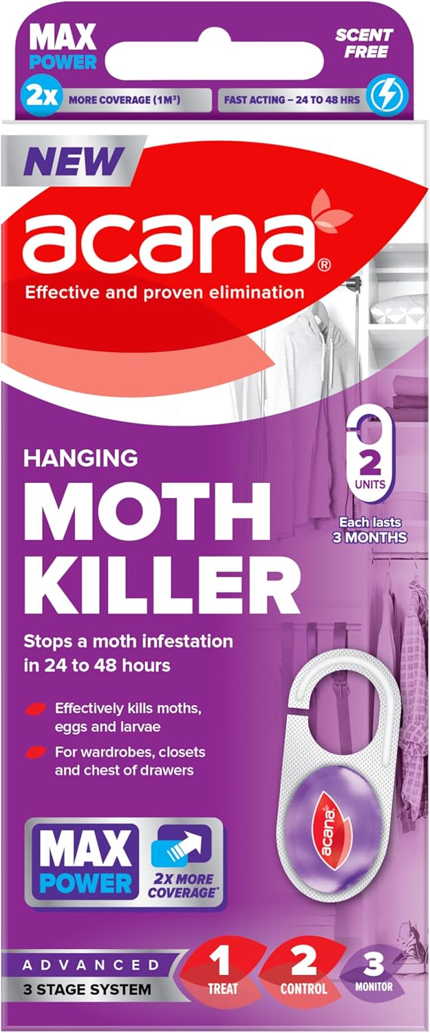 ACANA HANGING MOTH KILLER 2 PACK NEW FORMULA MAX PERFORMANC. WL1338 \\\KD35630