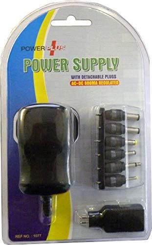 600 MA AC/DC POWER SUPPLY WITH DETACHABLE PLUGS AND USB ADAPTOR. PP1077-MW \\\KD35653