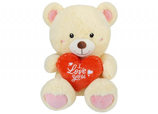 PMS SOFT CREAM I LOVE YOU BERNIE TEDDY BEAR WITH RED HEART 30CM. PI445076 \\\KD35806