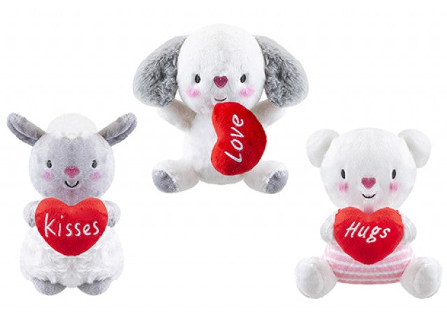 PMS ASSORTED CUTE ANIMAL WITH LOVE HEART 15CM. PI445062 \\\KD35811