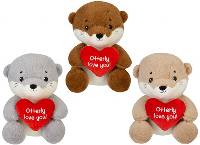 I LOVE YOU MORE OTTERLY LOVE YOU OTTER WITH RED HEART 20CM. PI445084 \\\KD35849