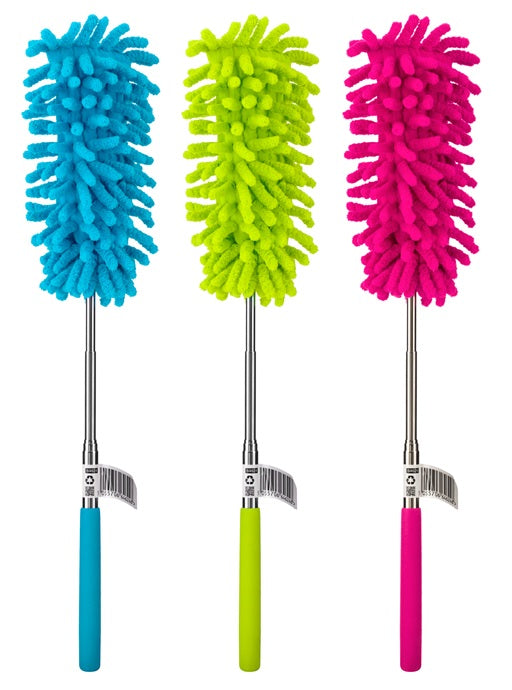 DLUX CHENILLE ASSORTED TELESCOPIC MICROFIBRE DUSTER 75CM. Z64624 \\\KD35865