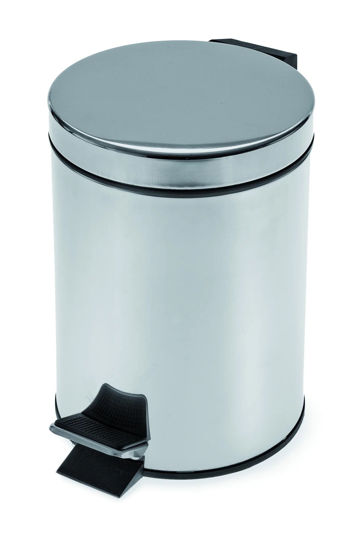 BLUE CANYON ROUND STAINLESS STEEL MIRROR FINISH PEDAL BIN 5LTR. BA2001M \\\KD35896