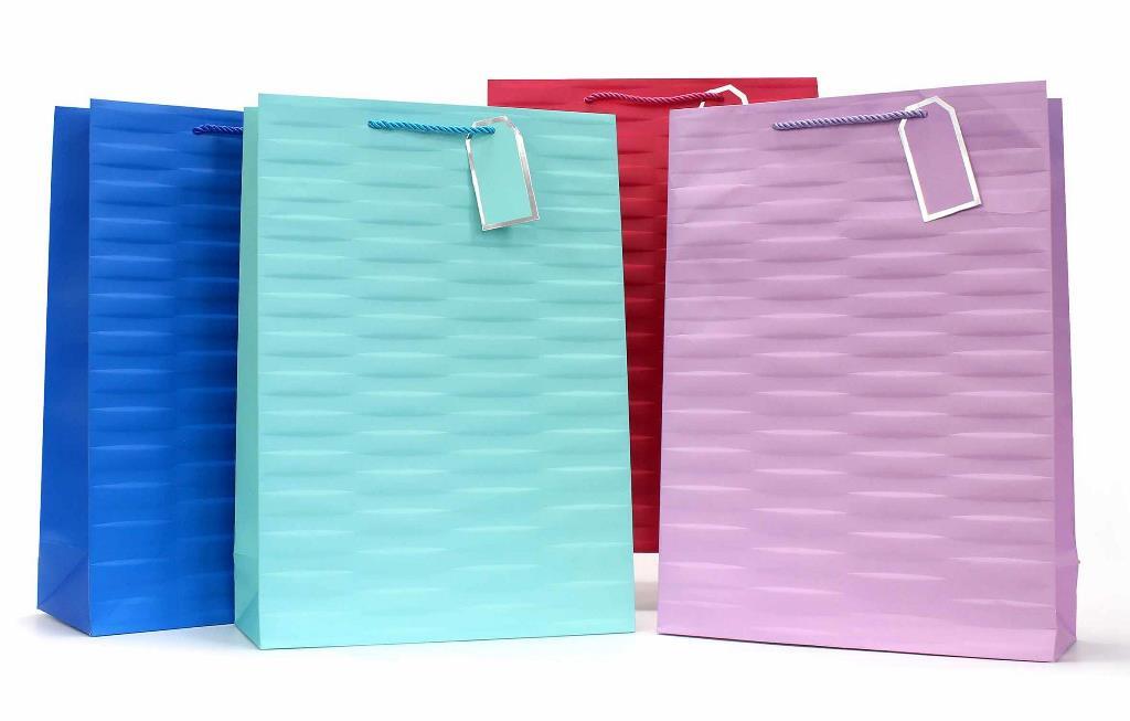 TALLON EMBOSSED BRIGHT COLOURED EXTRA LARGE GIFT BAG 42 X30 CM. TA7874 \\\KD35925