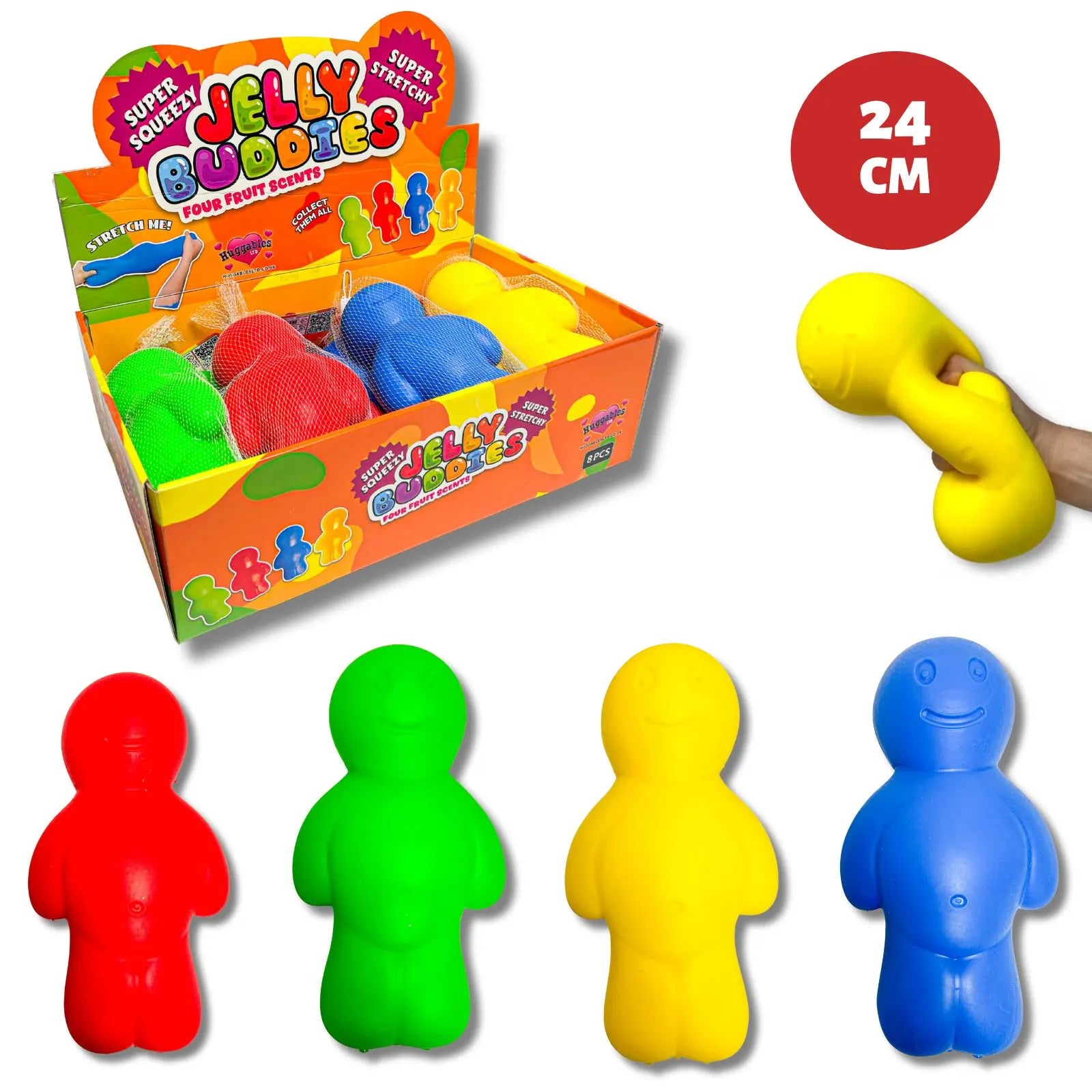 ASSORTED SQUEEZY STRESS RELIEF JELLY BUDDIES TOY. HU8127 \\\KD36004