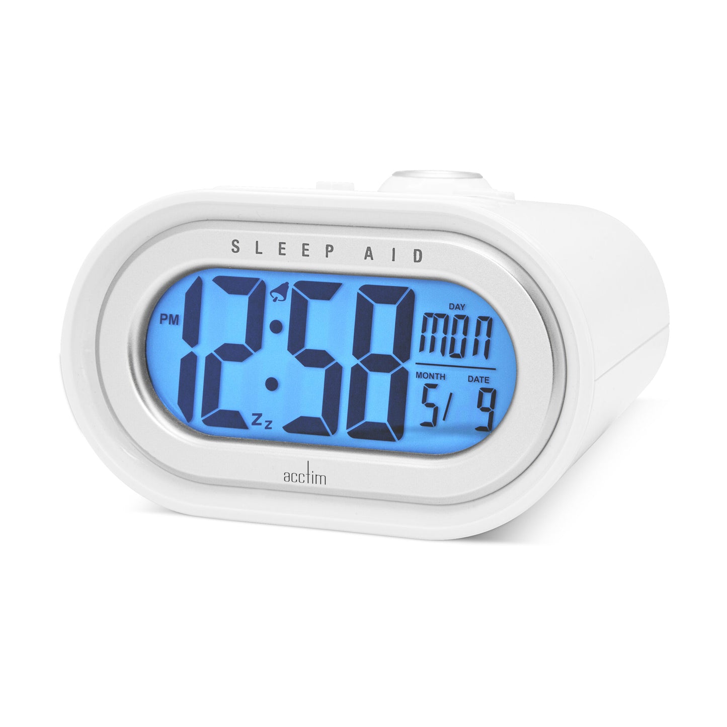 ACCTIM DORMIR SLEEP AND PROJECTION ALARM WHITE CLOCK. AC16282 \\\KD36017