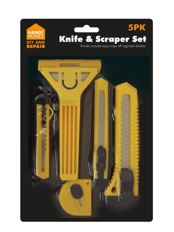 HANDY HOMES PLASTIC KNIFE & SCRAPER SET 5/PK. OL316796 \\\KD36094