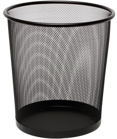 BLACK METAL ROUND MESH BIN 10LTR. Z63121 \\\KD36146