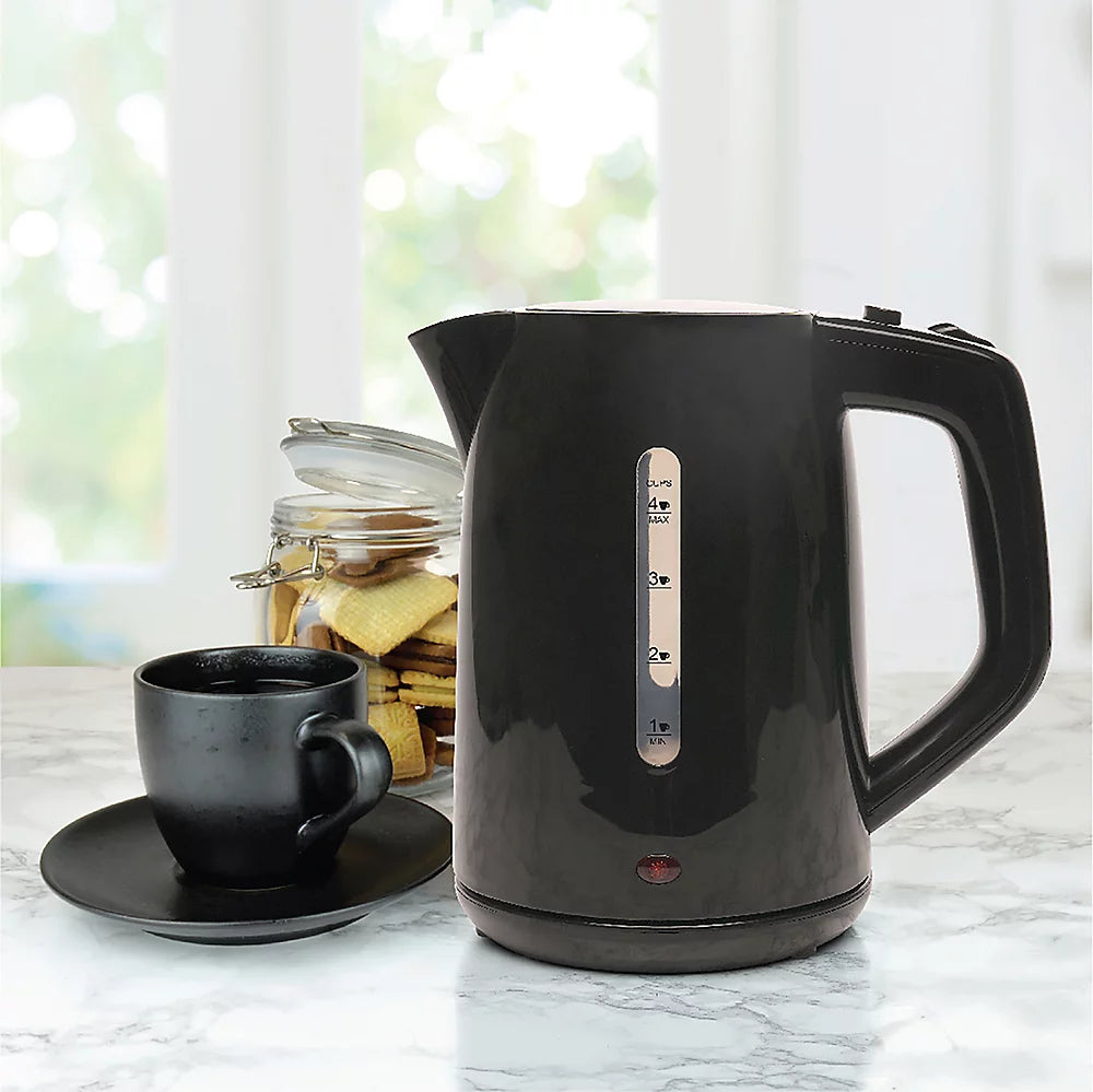 KITCHEN PERFECTED 1100W 4 CUP CORDLESS KETTLE BLACK 1LTR \\\KD36251