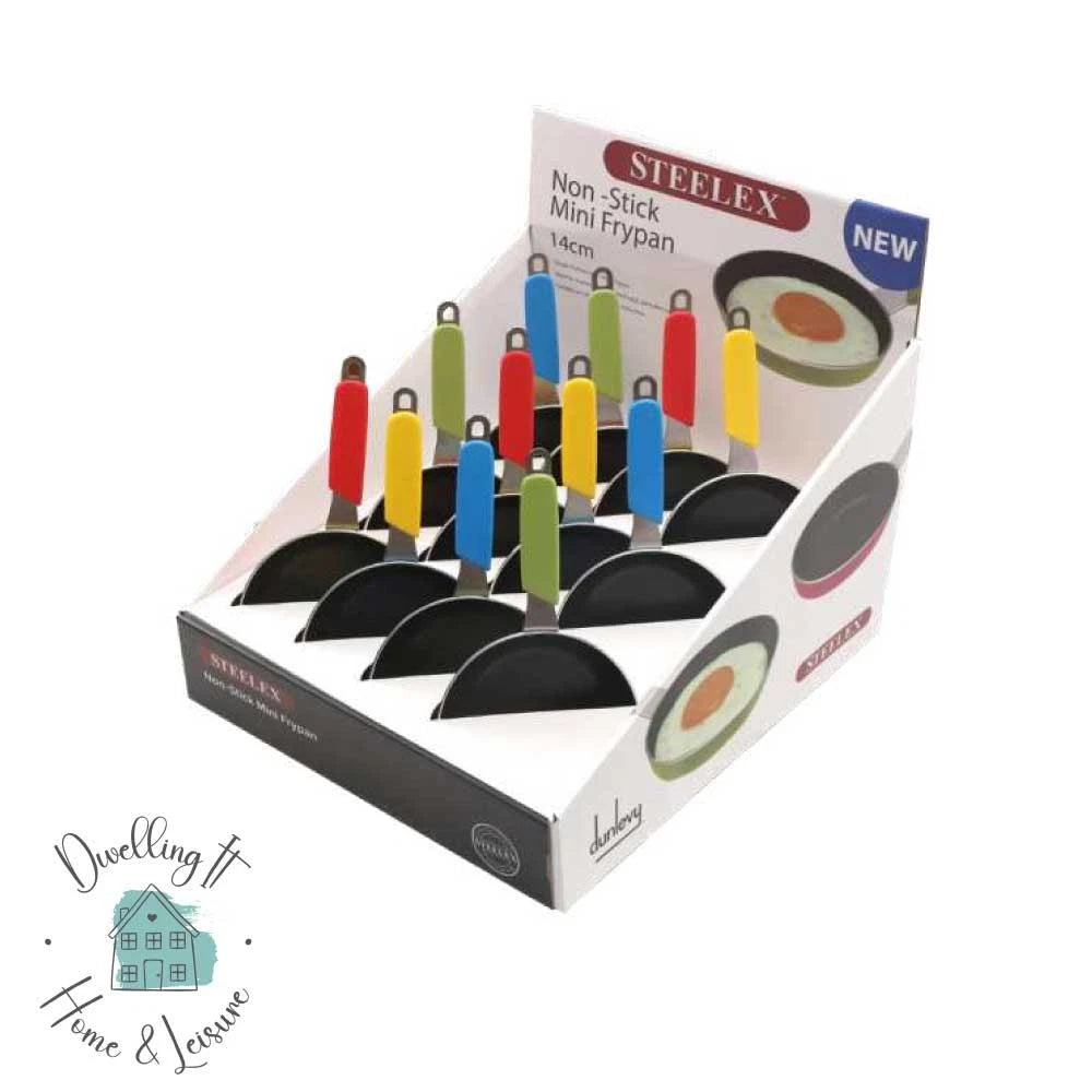 STEELEX ASSORTED COLOUR MINI FRYPAN 14CM \\\KD36256
