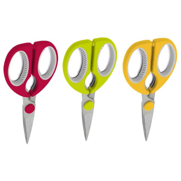 STEELEX ASSORTED SOFT GRIP KITCHEN SCISSORS  9" / 22CM \\\KD36262