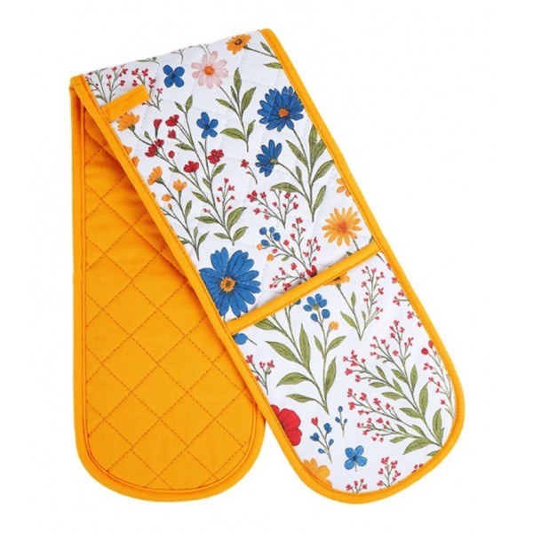 STEELEX WILD FLOWER DESIGN DOUBLE OVEN GLOVE \\\KD36265