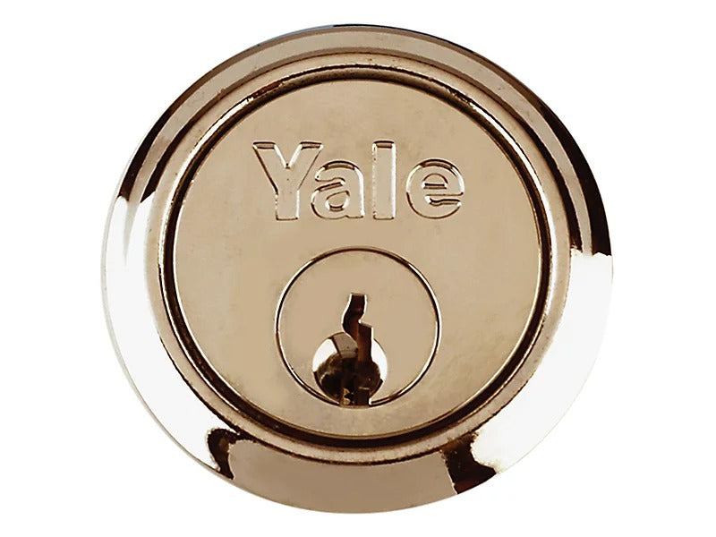 YALE REPLACEMENT RIM CYLINDER LOCK POLISHED BRASS WITH 6 KEYS \\\KD36275