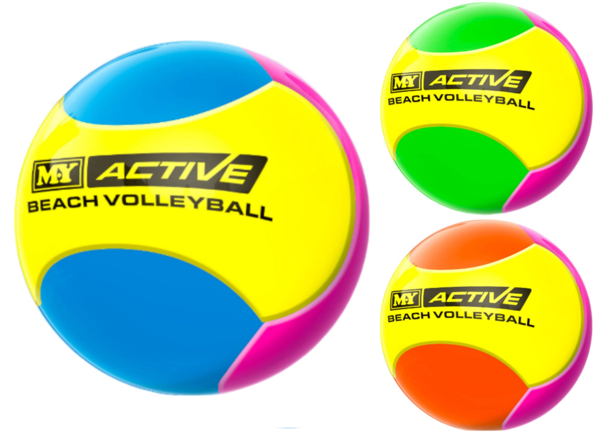 MY ASSORTED DEFLATED BEACH VOLLEYBALL SIZE 4 \\\KD36288