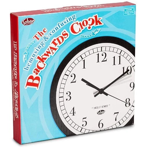 TOBAR BEMUSING & CONFUSING BACKWARDS CLOCK \\\KD36322