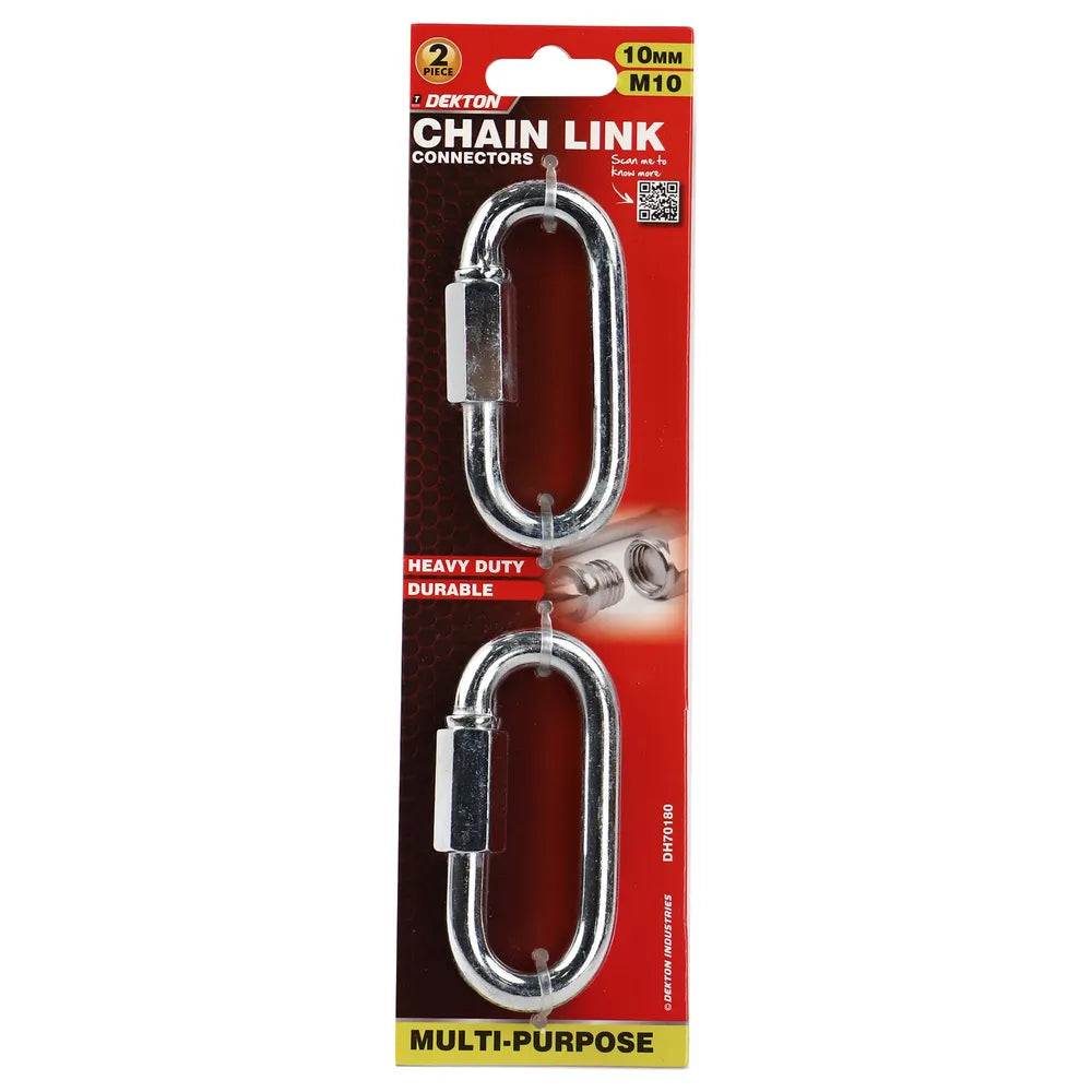 DEKTON M10 MULTI PURPOSE CHAIN LINK CONNECTORS 10MM 2/PK \\\KD36359