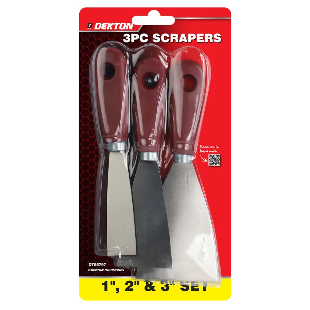 DEKTON 3PC SCRAPER SET 1" / 2" / 3" \\\KD36375