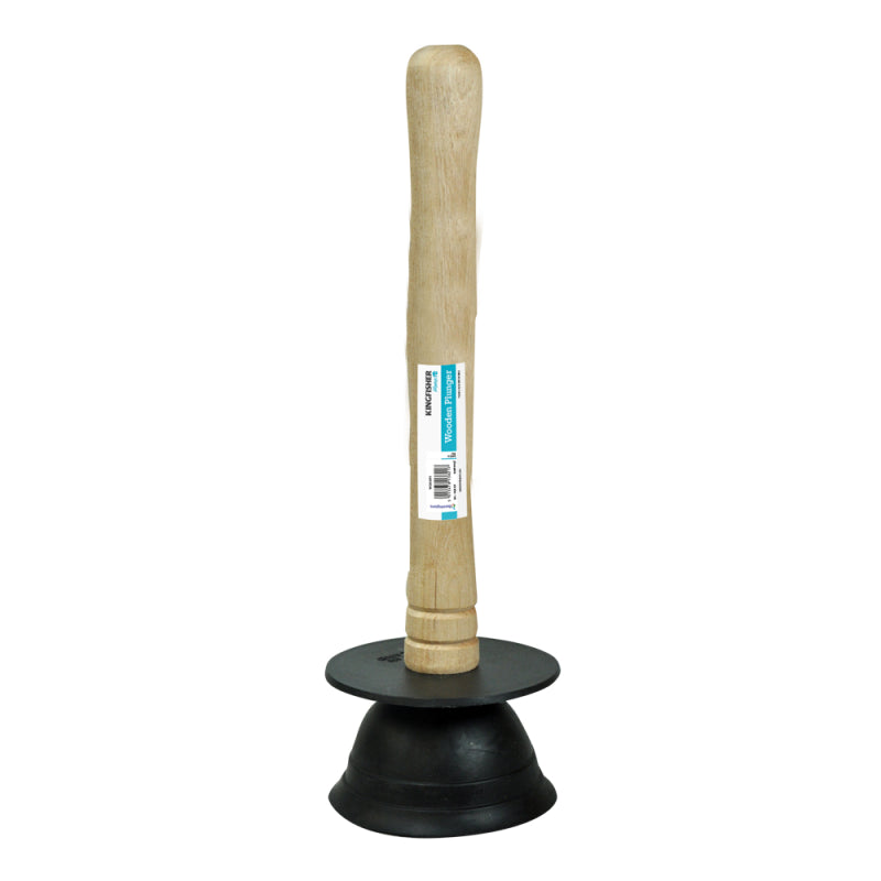 4.5INCH (11CM) WOODEN HANDLED SINK DRAIN PLUNGER \\\KD36421