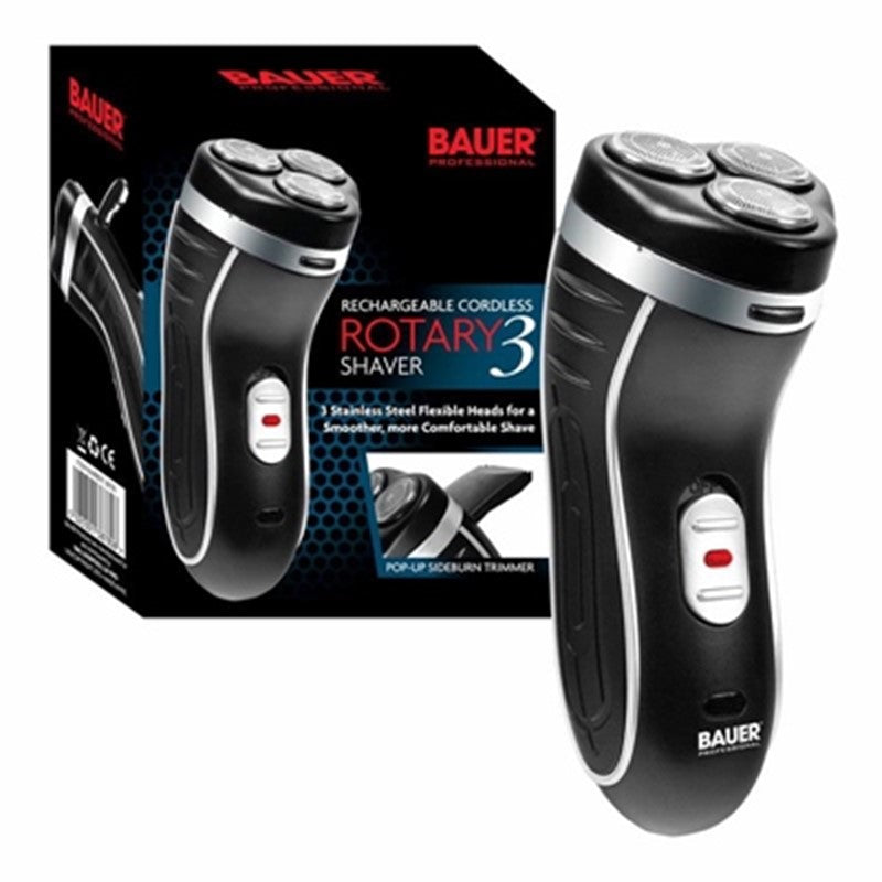 BAUER ROTARY 3 HEAD RECHARGABLE SHAVER / TRIMMER \\\KD36465