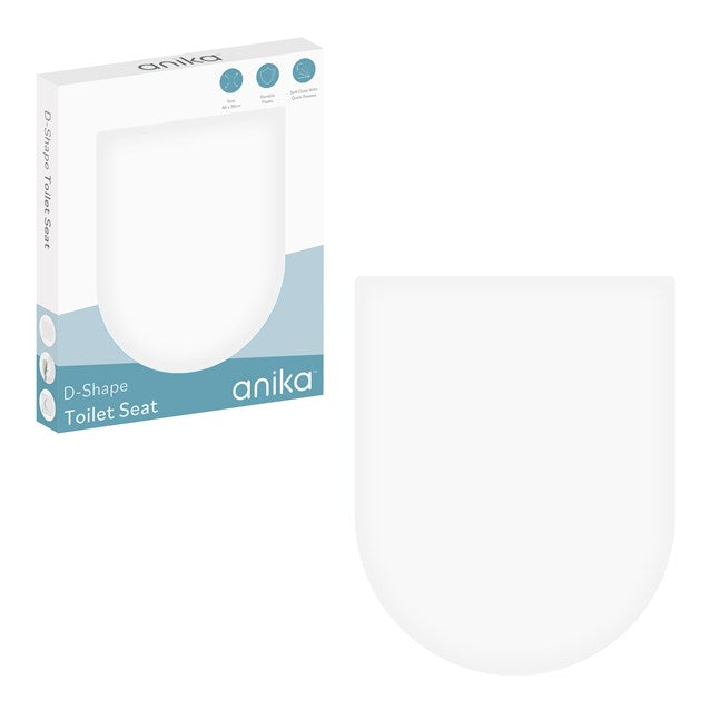 ANIKA D-SHAPED SOFT CLOSE WITH QUICK RELEASTOILET SEAT 46 X 36 CM \\\KD36472