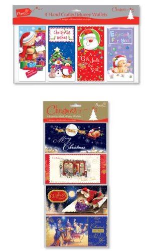 8 DELUXE CHRISTMAS / XMAS HAND CRAFTED (HANDMADE) MONEY WALLETS  ~  ENVELOPES -.... KMLYR \\\KMLYR