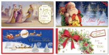 DELUXE 4 ASSORTED HAND CRAFTED 3D CHRISTMAS XMAS FESTIVE MONEY WALLETS  ~  ENVELOPES. LMNW \\\LMNW