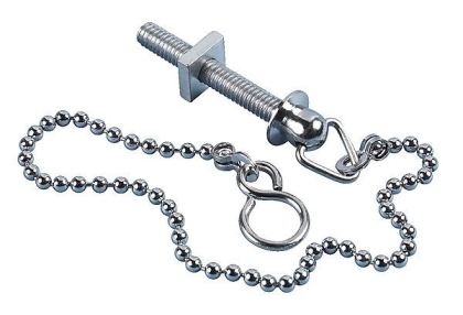 CHROME 18 SINK BASIN BATH BALL PLUG CHAIN WITH STAY AND S HOOK ENDS ( ONLY CHAIN ). M4304 \\\M4304