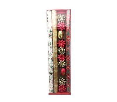 CHRISTMAS ELEGANT TRADITIONAL GIFT WRAP SET. MCOM \\\MCOM