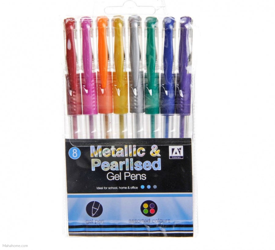 METALLIC & PEARLISED GEL PENS 6/PK. MGU \\\MGU