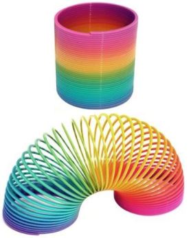 PLASTIC 6.5CM RAINBOW SPRING SLINKY TOY. N68002 \\\N68002