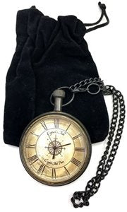 ANTIQUE POCKET WATCH ON CHAIN WITH POUCH. NI4320 \\\NI4320