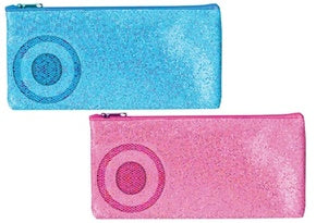 ASSORTED COLOUR GLITTER PRINT PENCIL CASE SEND 1 ONLY!. NVGC \\\NVGC