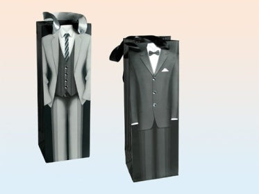 2 DESIGNER SUIT WITH DIAMANTE CRYSTAL STONES WINE SPIRITS CHAMPAGNE BOTTLE GIFT  WRAP WEDDING CHRIST. OB180712 \\\OB180712
