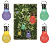 ASSORTED COLOURED PLASTIC BULB WITH SOLAR CELL LED. TT0199 \\\OB260065