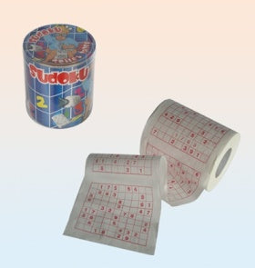 NOVELTY SUDOKU BATHROOM TOILET LOO PAPER ROLL TISSUE GAME PUZZLE GAG FUN GIFT JOKE. OB330060 \\\OB330060