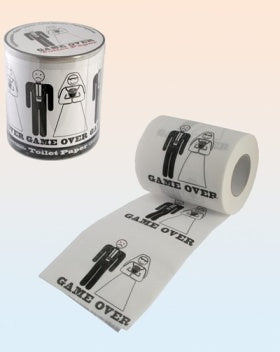 NOVELTY GAME OVER BRIDE GROOM WEDDING TOILET PAPER TISSUE ROLL. OB330069 \\\OB330069