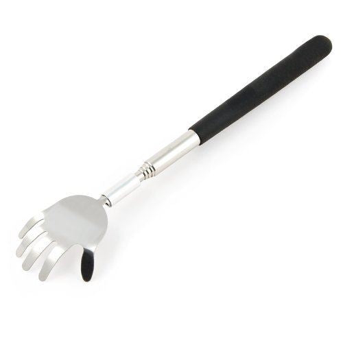 HAND SHAPE DELUXE STAINLESS STEEL TELESCOPIC SOFT GRIP BACK SCRATCHER EXTENDABLE FROM 23 TO 70 CM LE. OB611908 \\\OB611908