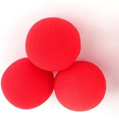 RED CLOWN NOSE / SPONGE BALL 3/PK. OB621052 2336 2337 \\\OB621052