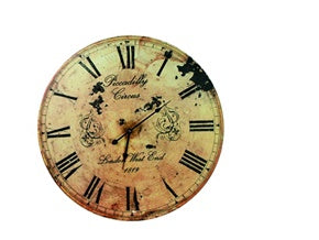 LARGE WALL CLOCK 60CM SHABBY CHIC ANTIQUE VINTAGE STYLE PICCADILLY CIRCUS. OB793145 \\\OB793145