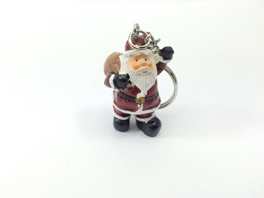 NOVELTY FANCY CHRISTMAS XMAS KEYRING KEY CHAIN STOCKING SACK FILLER SECRET SANTA GIFT. OB946102SANTA \\\OB946102SANTA