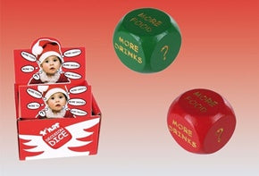 2 PCS SUPPLY RED GREEN NOVELTY MAKE YOUR MIND UP CHRISTMAS PARTY FUN DECISION DARE DICE FAMILY GAME . OB995907 \\\OB995907