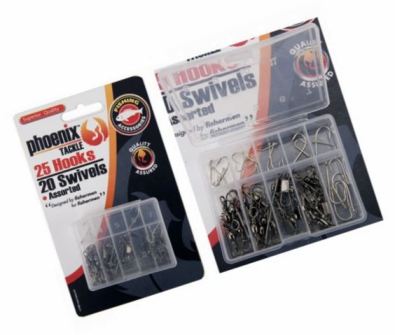 25 SILVER FISHING HOOKS 20 SWIVELS ASSORTED SIZED. P096047 \\\P096047