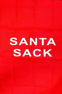 CHRISTMAS XMAS LARGE GIANT SATA SACK IDEAL FOR CHRISTMAS 60 X 80 CM LONG APPROX. PI051123 \\\PI051123