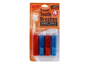 COMPACT TRAVEL TOOTH BRUSHES 4 PACK. PI786005 \\\PI786005