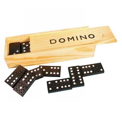 CHILDREN WOODEN BOXED DOMINOES SET. TY8460 PL351113 \\\PL351113