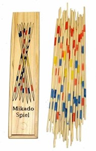 MIKADO WOODEN PICK UP STICKS 19.3 CM 41 PCS APX. T29039 \\\PL351118