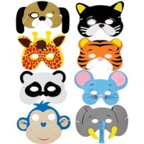 8 ASSORTED FOAM ANIMAL MASKS. PL390116 \\\PL390116