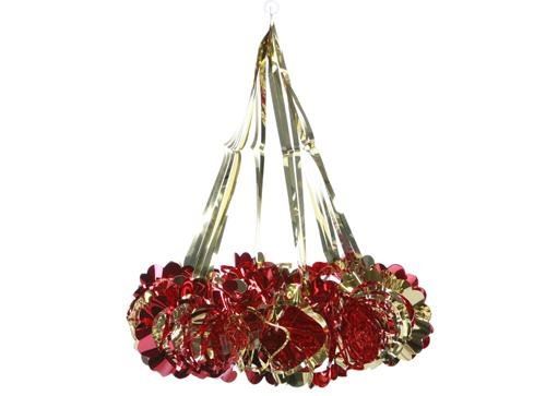FOIL CHANDELIER 40CM RED/GOLD. PM351425 \\\PM351425