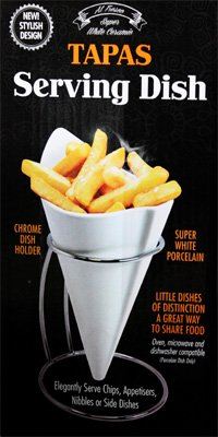 CONICAL FRIES HOLDER IN CHROME HOLDER. 645038 \\\PM645038