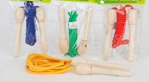WOODEN HANDLED SKIPPING ROPE 180CM. PMS031358 \\\PMS031358